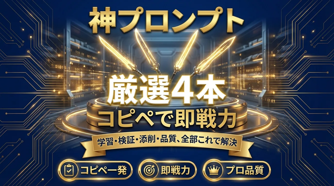 特典3: 即使える厳選プロンプト4選