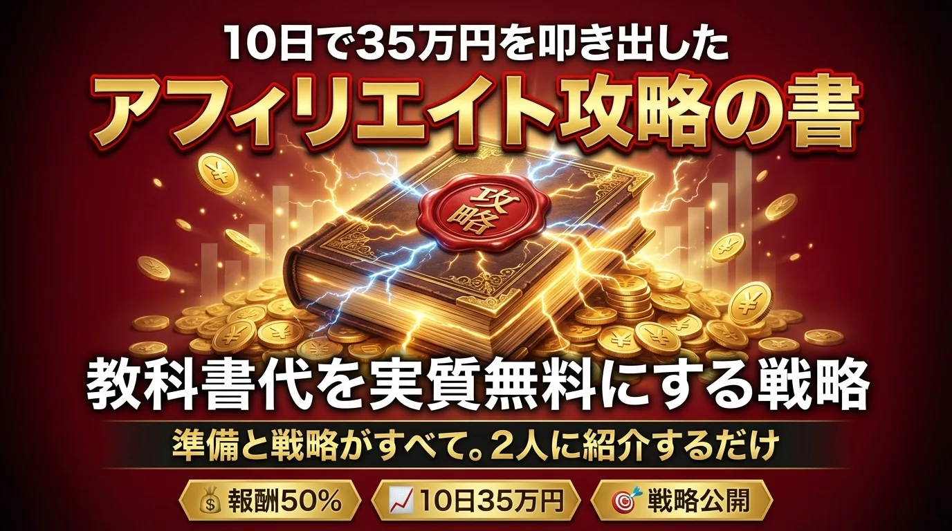 特典4: アフィリエイト攻略の書